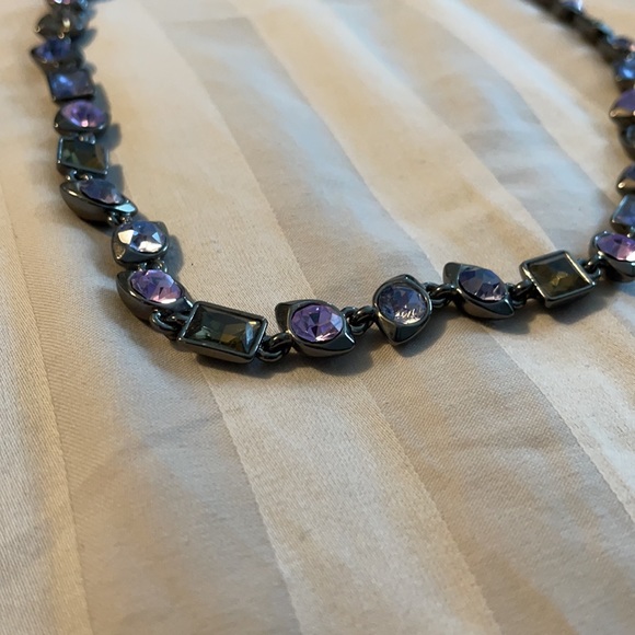 Givenchy purple crystal collar necklace - Picture 2 of 4